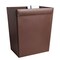 Dacasso Chocolate Brown Leather 32 Quart Waste Basket AG-3432 - alternate 1